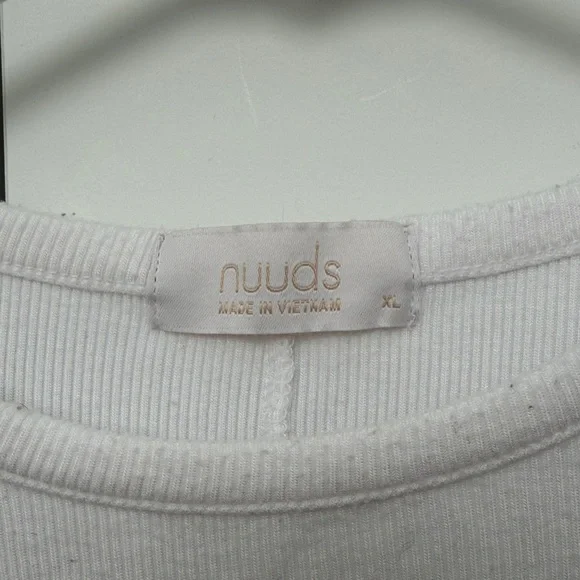 Nuuds Classic White Long Sleeve Tee - Picture 2 of 3